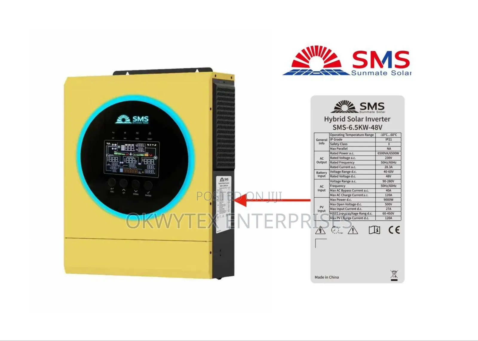 Sms 6.5kva 48v Hybrid Inverter