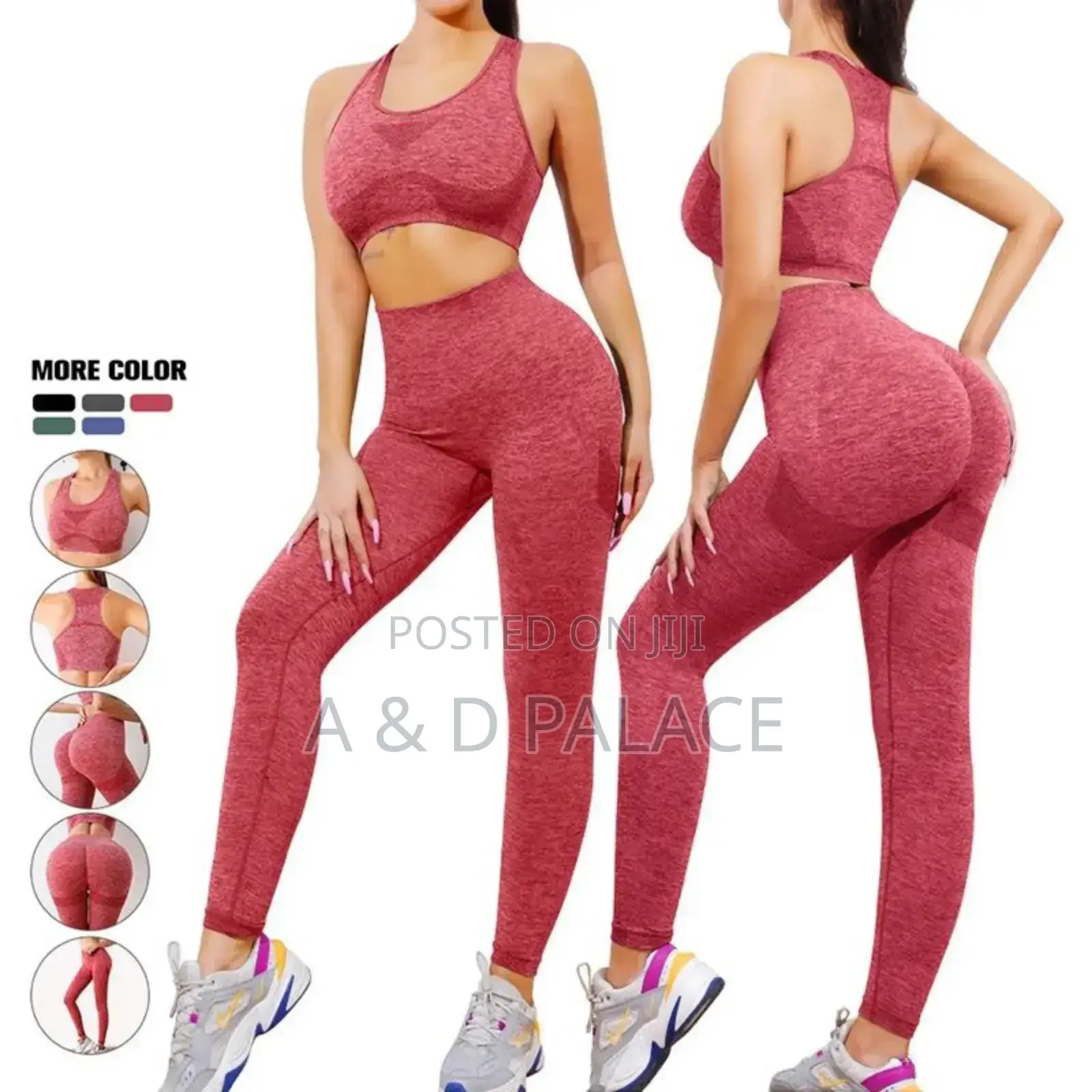 2pcs Seamless High Stretch Ladies Gym Wear Set – Long Hip Hugging