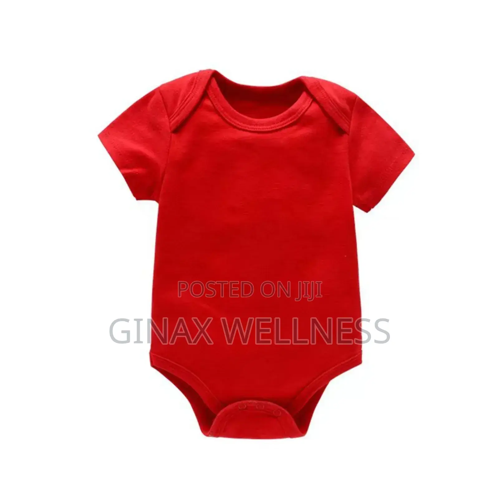 Plain Short-Sleeve Baby Bodysuit (For 0-12 Months Old)