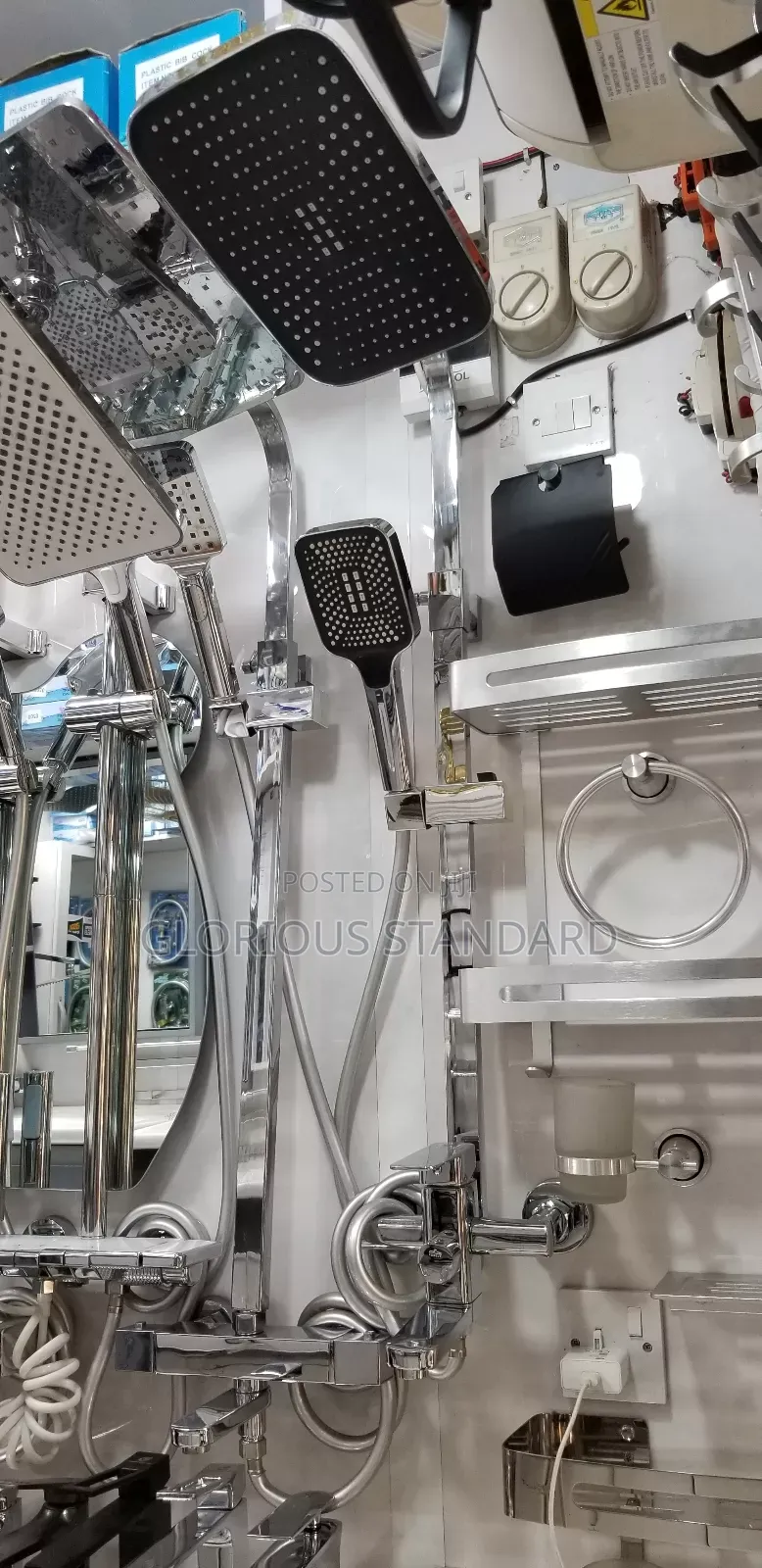 High Stainless Square Shower Original From England