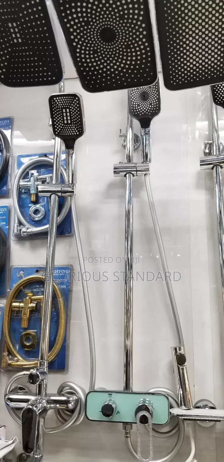 High Quality Transparent Standing Shower Stainless England Standard