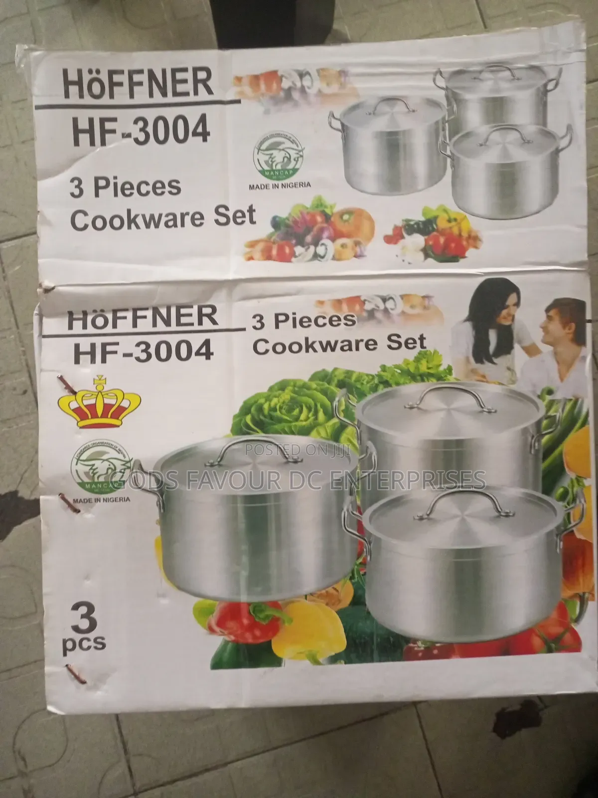 Hoffner 3 Pieces Pot Family of 4 Size