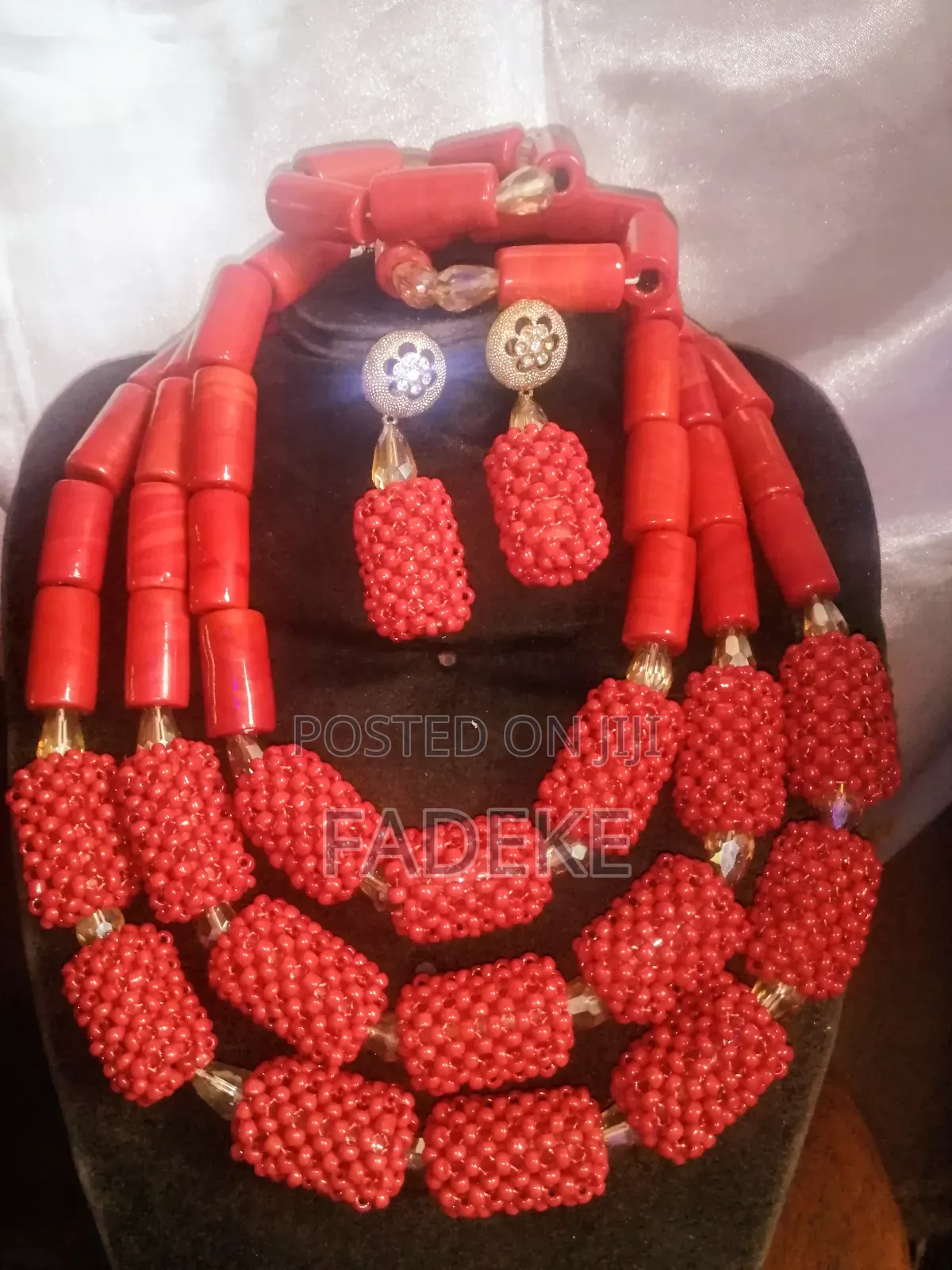 Red Cultural Bead Professionally Made Original Ceramic Bead