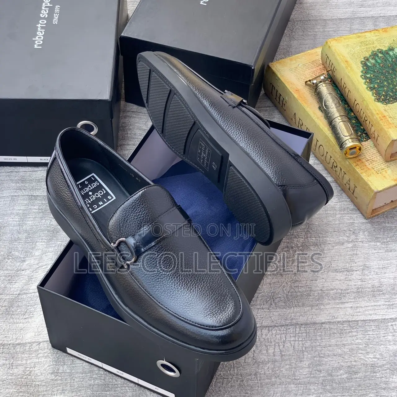 Best Quality Roberto Serpentini Leather Laceless Shoes