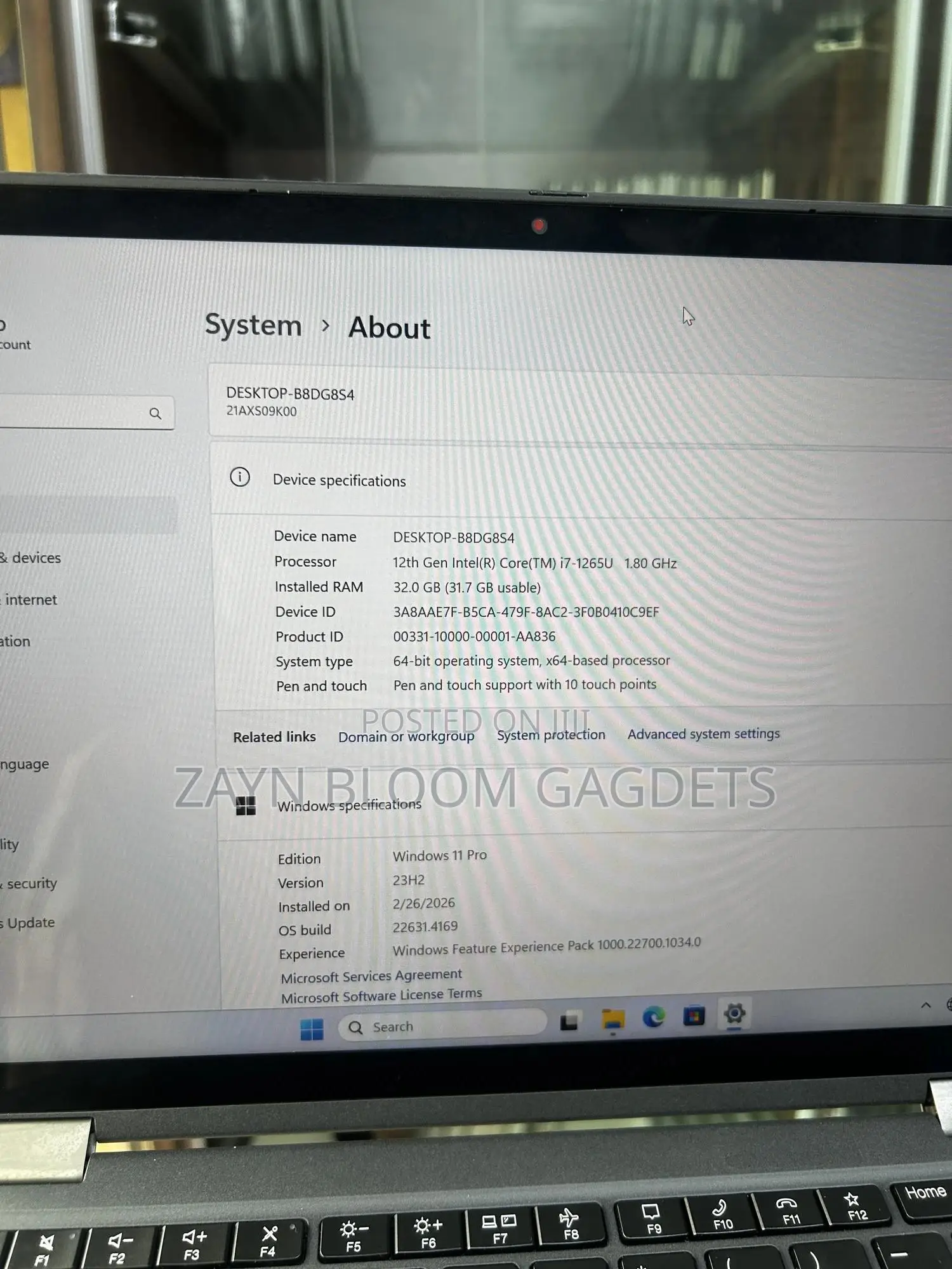 Laptop Lenovo ThinkPad Yoga 32GB Intel Core i7 SSD 256GB