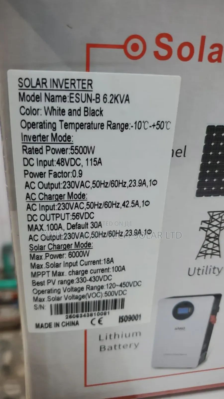 6.2kva 48v Ivem Transformer Less Hybrid Inverter