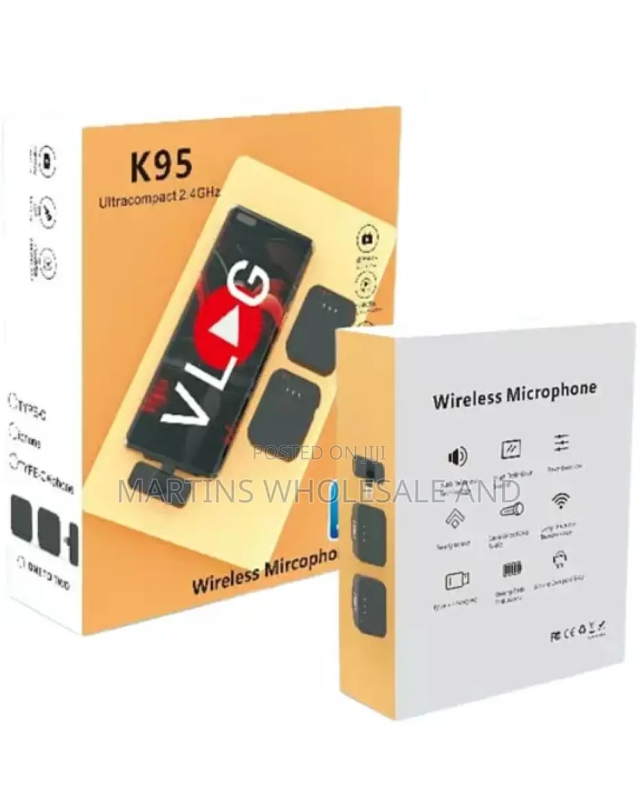  Ultracompact 2.4ghz Wireless Microphone, a Dual-Channel Recording