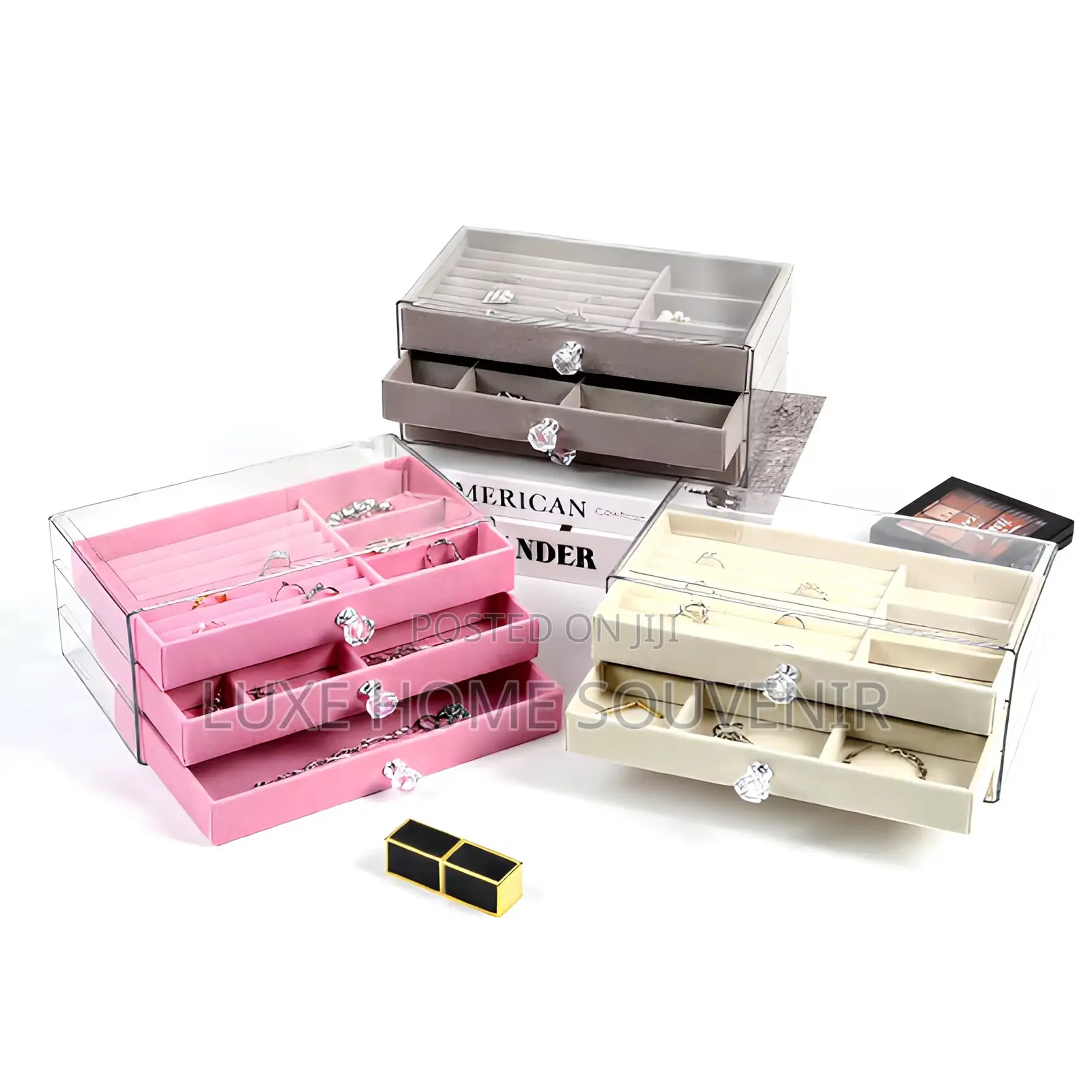 3 Layer / Drawer Square Jewelry Box