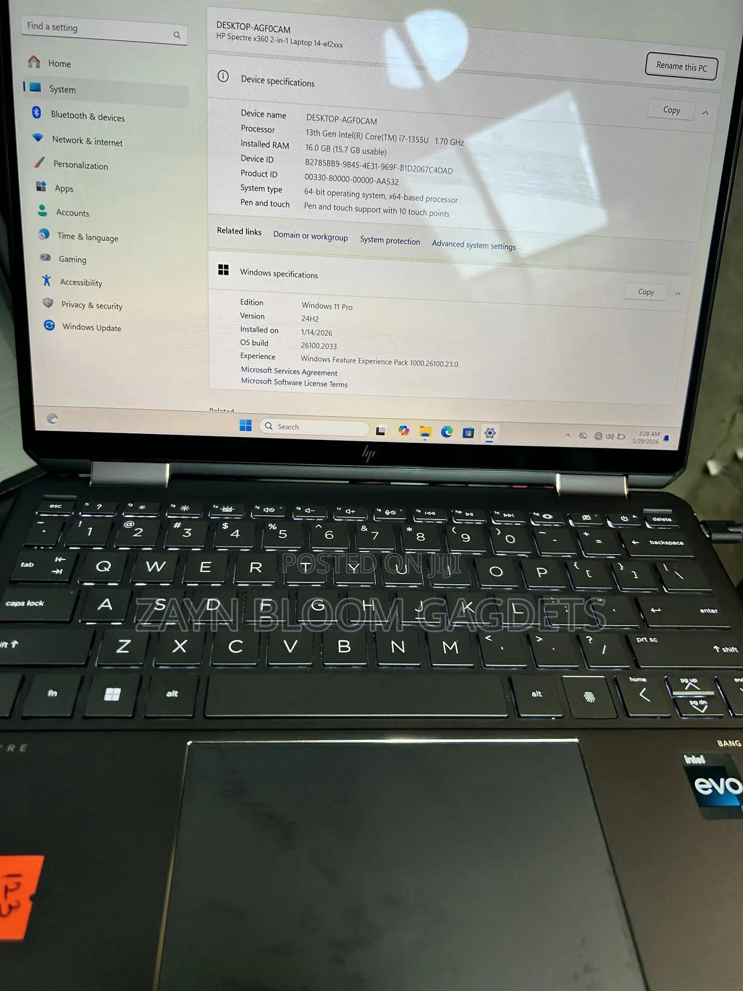 Laptop HP Spectre X360 13 16GB Intel Core i7 SSD 1T