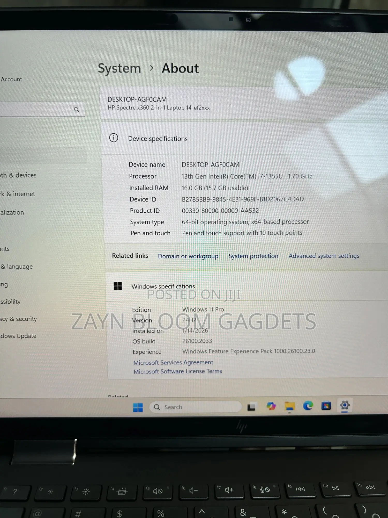 Laptop HP Spectre X360 13 16GB Intel Core i7 SSD 1T