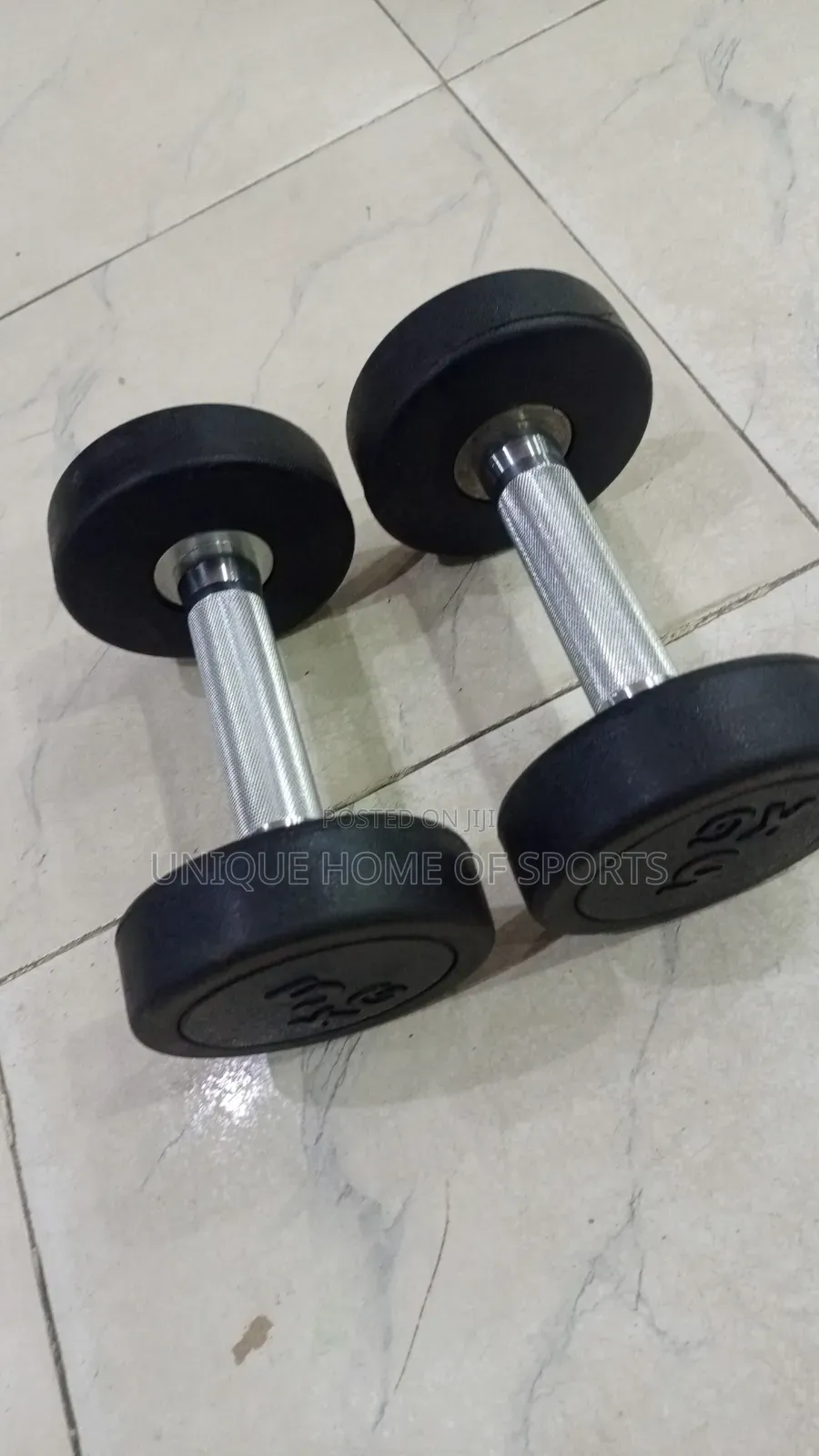 Pair Of 5kg Round Dumbbell
