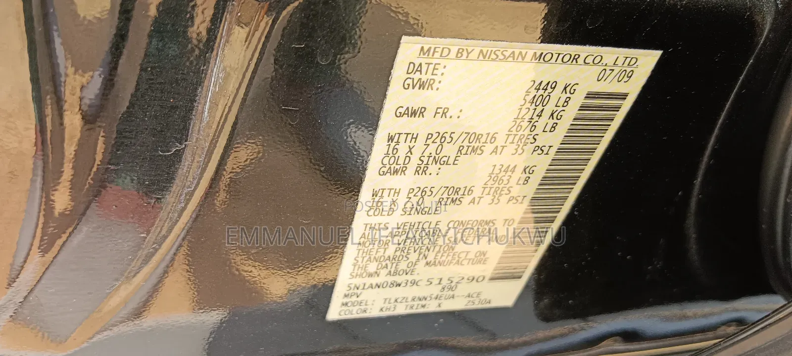 Nissan Xterra SE 2010 Black