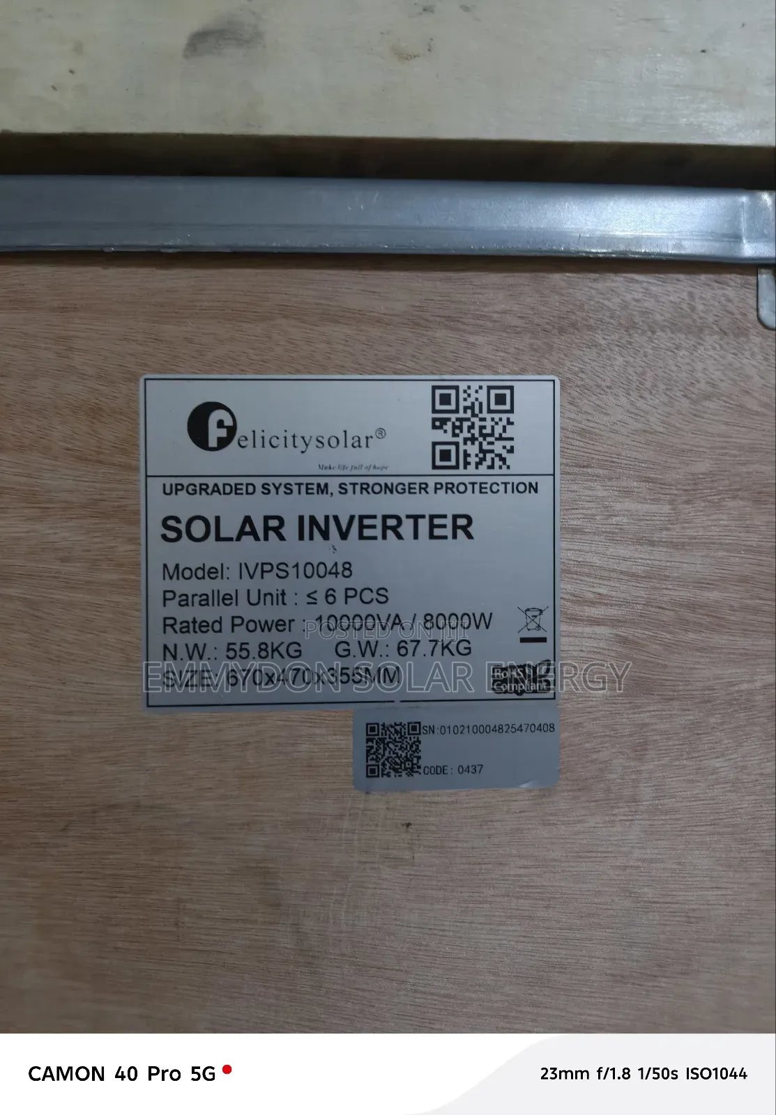 Felicity Inverter 10kva 48v Ivps