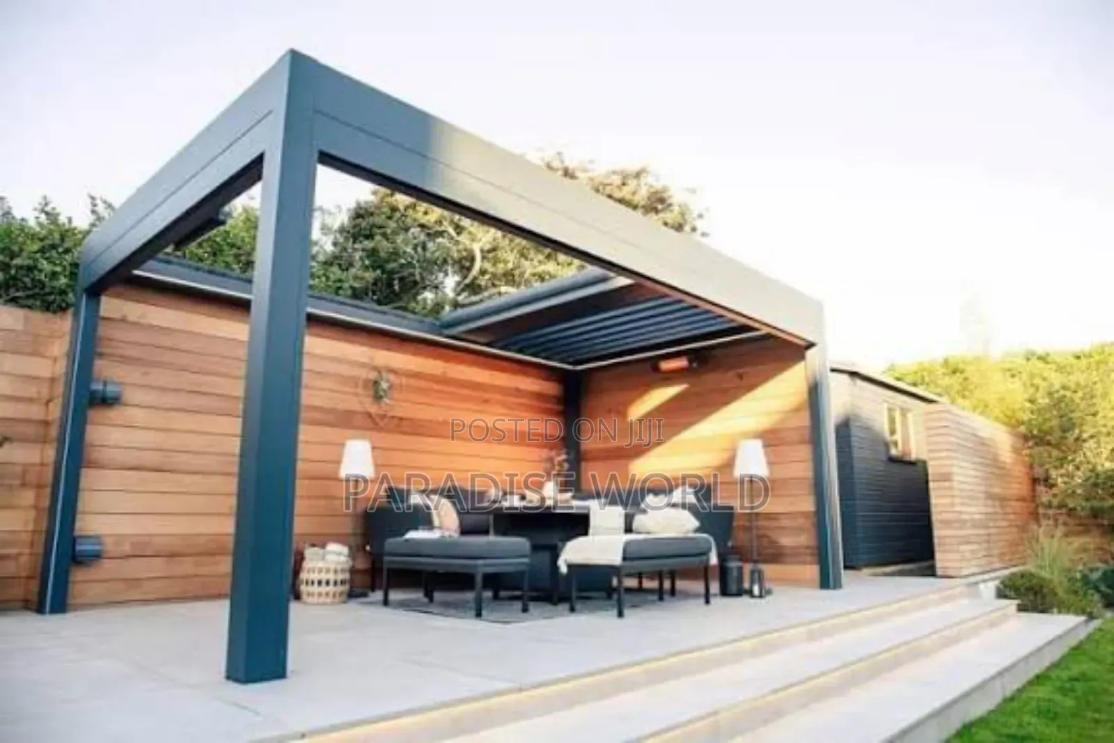 Modern Metal Pergola Installation - Durable Stylish