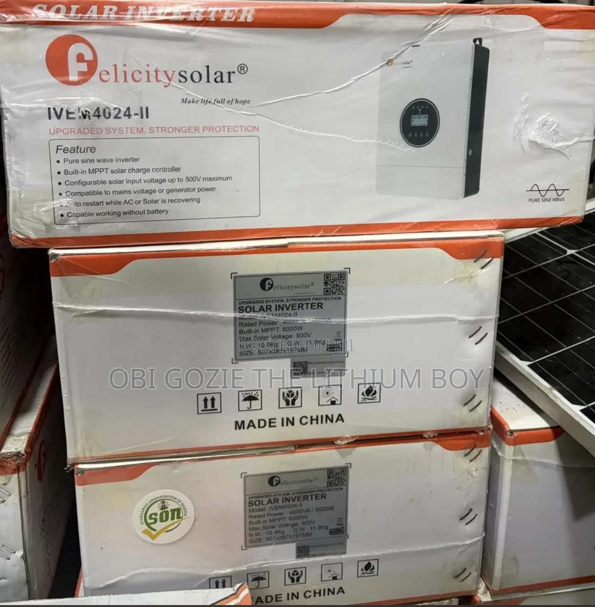 4kva-24v Felicity Pure Sine Wave Hybrid Inverter. Best Solar Importer