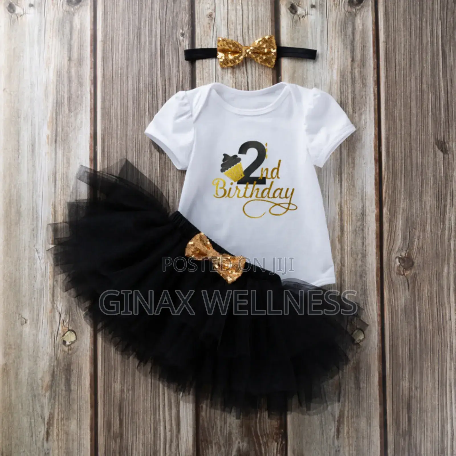 3-Piece Baby Girl Second Birthday Outfit Set