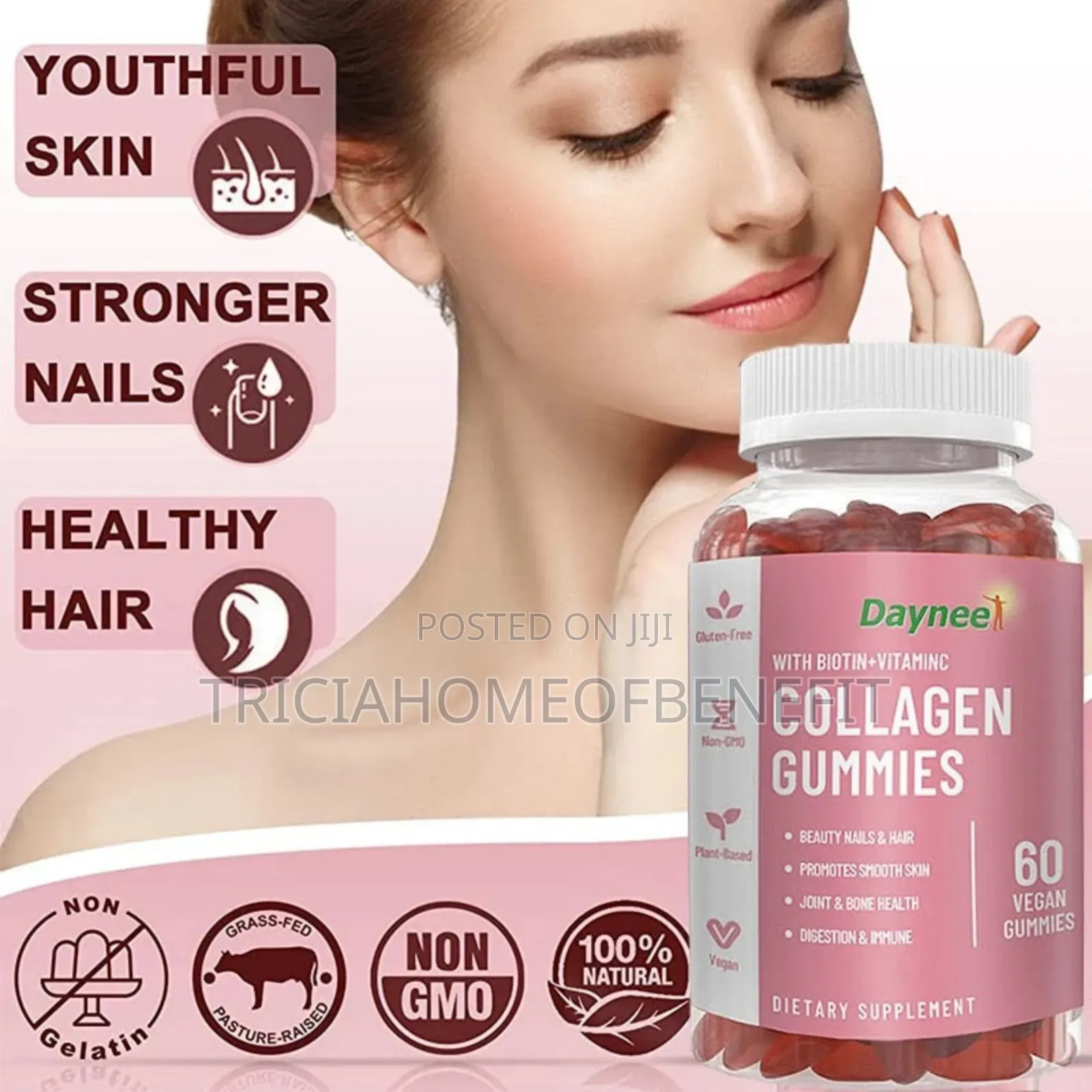 Daynee Collagen 60 Gummies (Beauty Nails Hair)