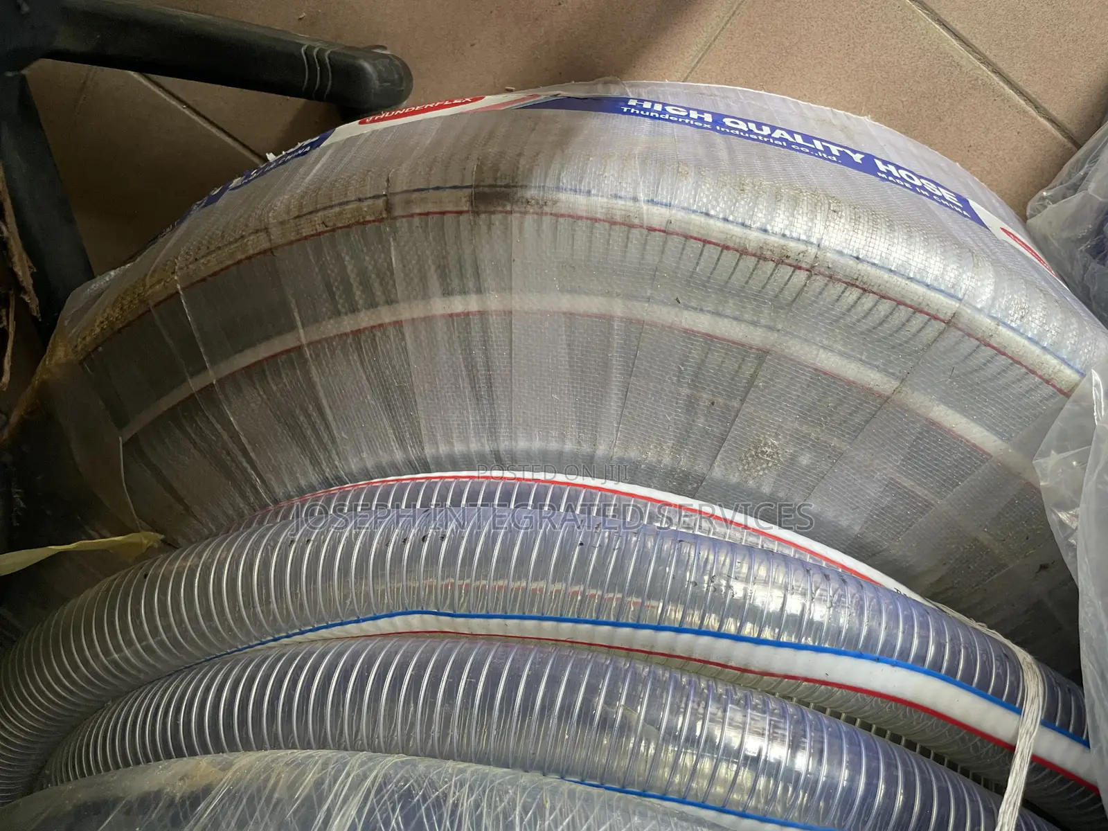 Transparent Pvc Steel Wire Reinforced Hose 3”X50 Meters