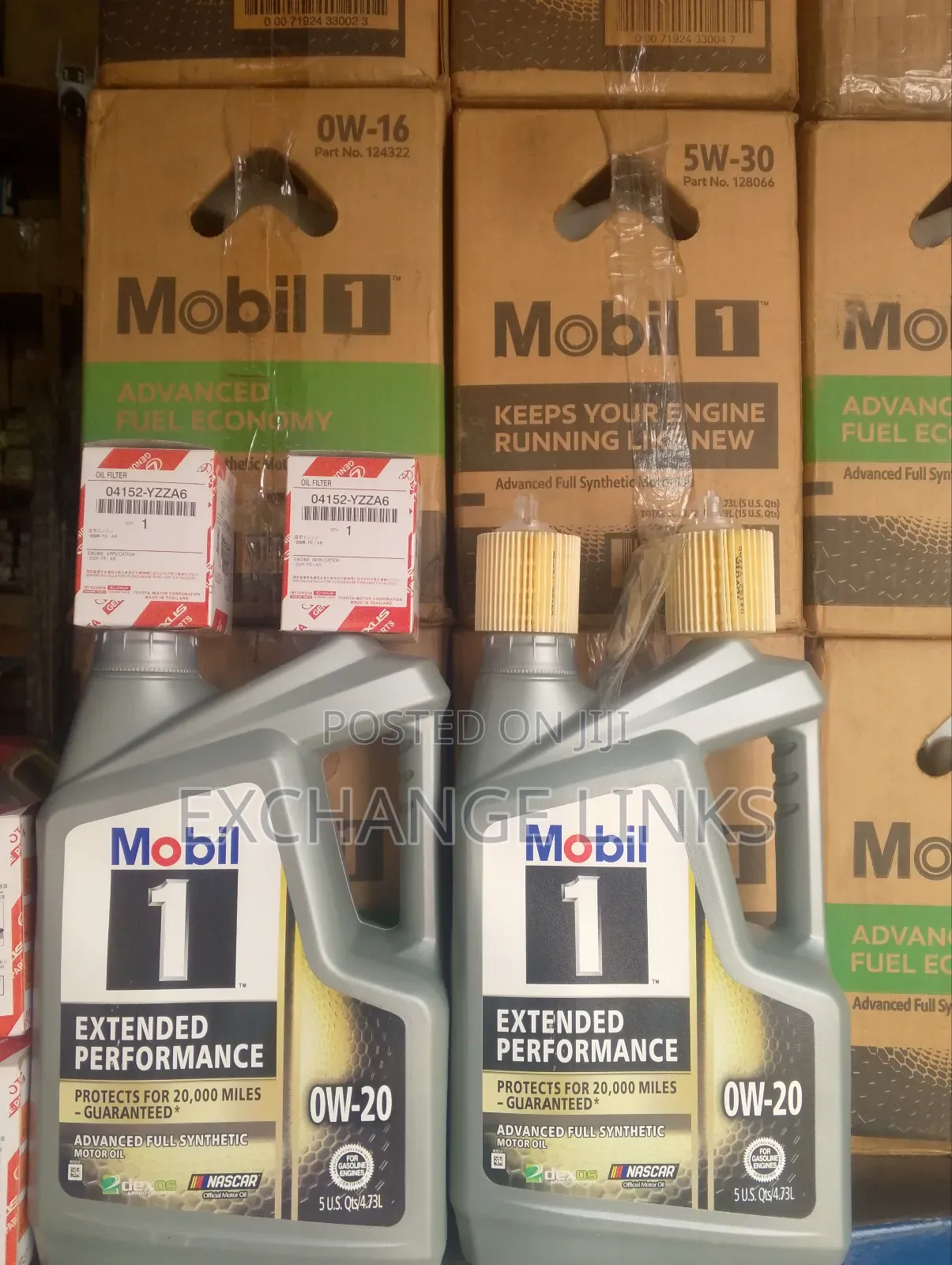 Latest Toyota Corolla Oil Filter and Mobil 1 0w-20 5l.