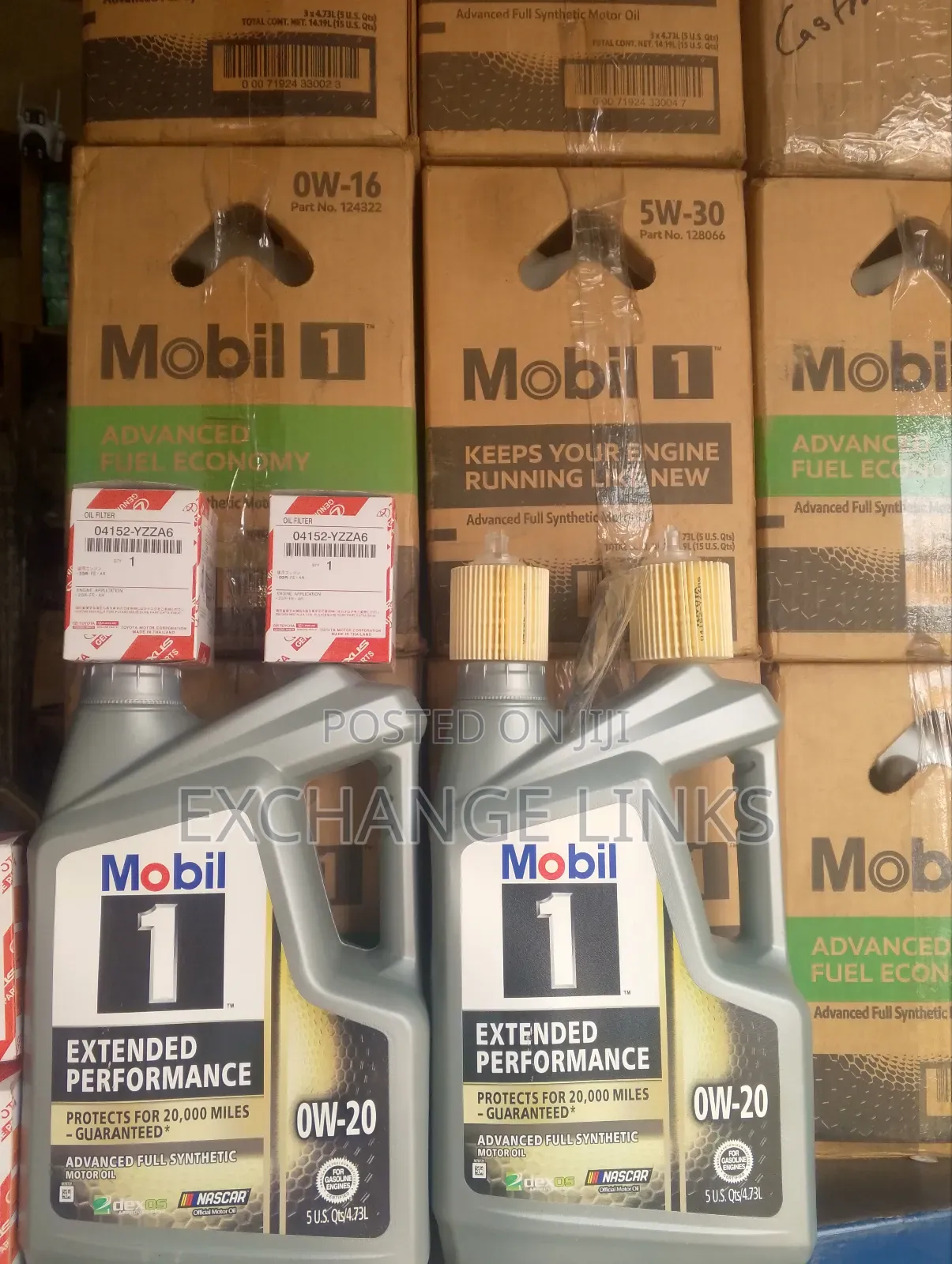 Latest Toyota Corolla Oil Filter and Mobil 1 0w-20 5l.