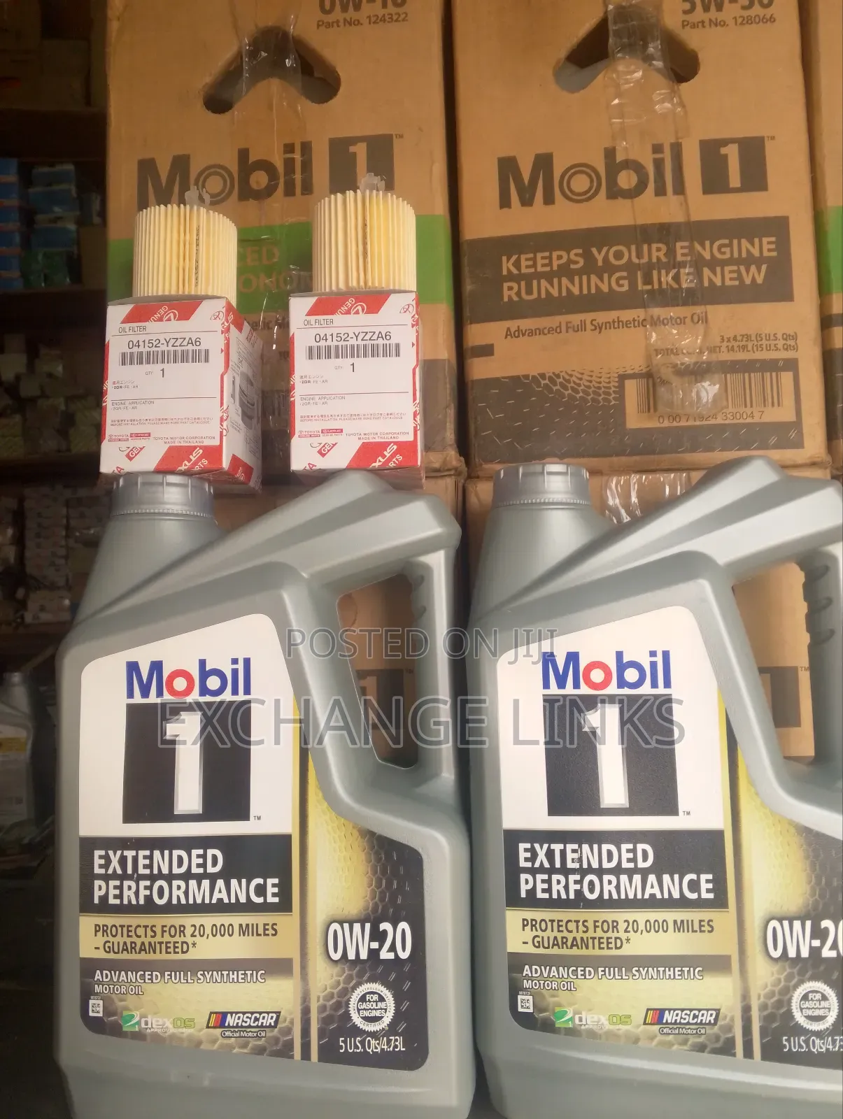 Latest Toyota Corolla Oil Filter and Mobil 1 0w-20 5l.