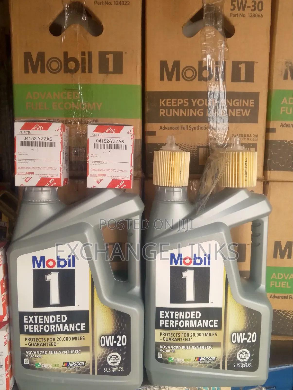 Latest Toyota Corolla Oil Filter and Mobil 1 0w-20 5l.
