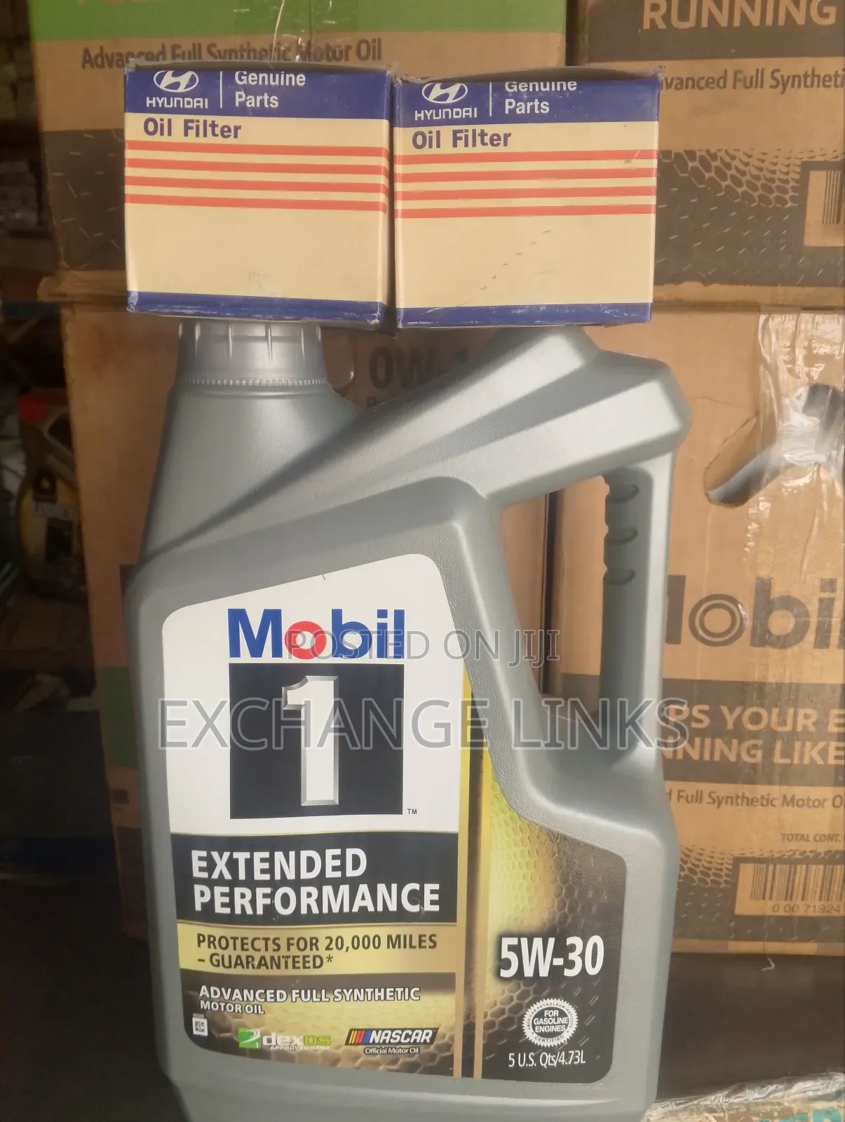 Hyundai Oil Filter and Mobil 1 5w-30 5l Fully Synthetic Oil