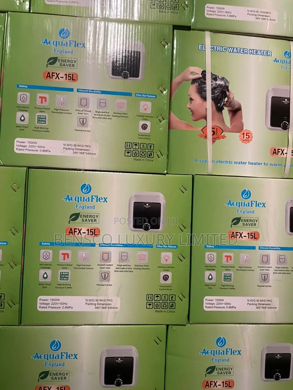 Compact 15l Water Heater for Bathroom Kitchen