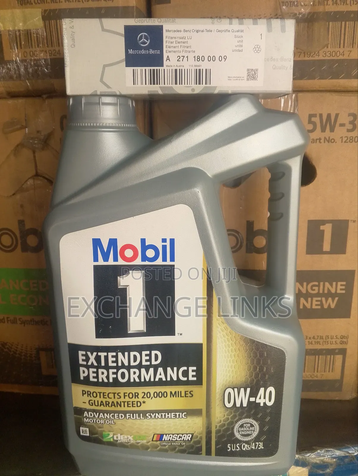 Oil Filter 271 Mercedes Benz and Mobil 1 0w-40 5l