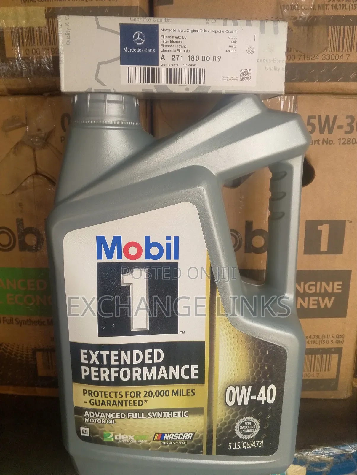 Oil Filter 271 Mercedes Benz and Mobil 1 0w-40 5l