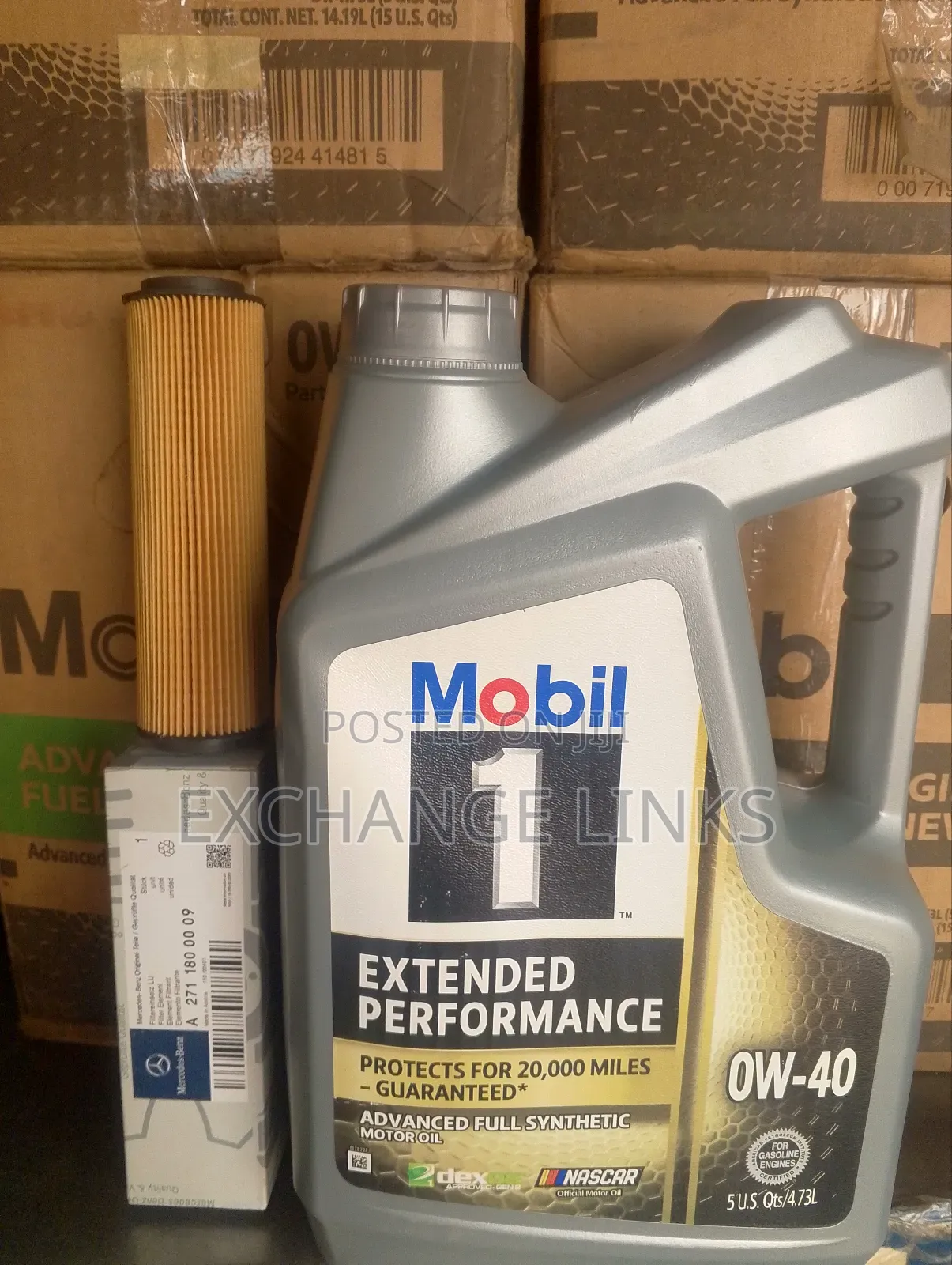 Oil Filter 271 Mercedes Benz and Mobil 1 0w-40 5l