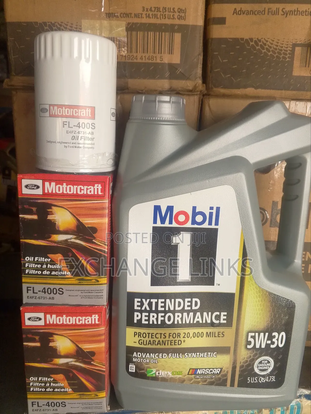 Oil Filter Ford (Motorcraft) and Mobil 1 5w-30 5l Fully Synthetic Oil