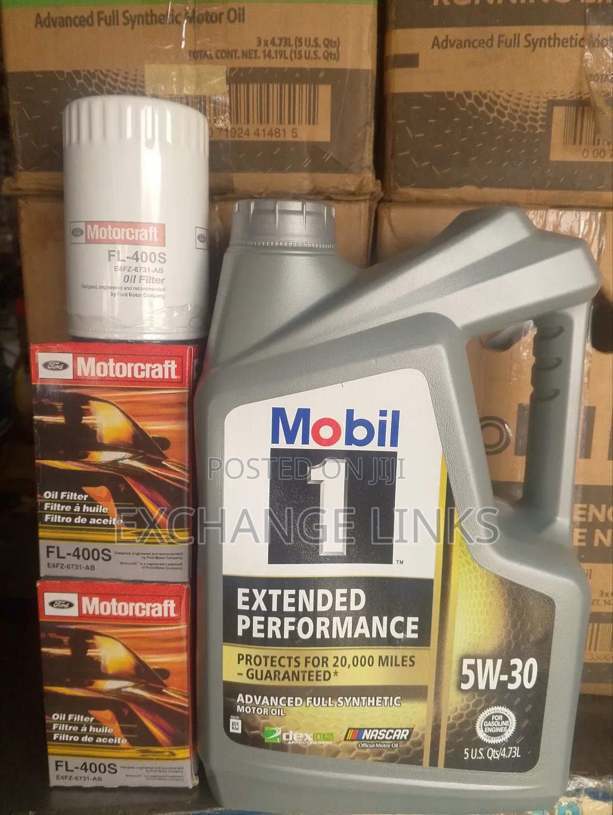 Oil Filter Ford (Motorcraft) and Mobil 1 5w-30 5l Fully Synthetic Oil