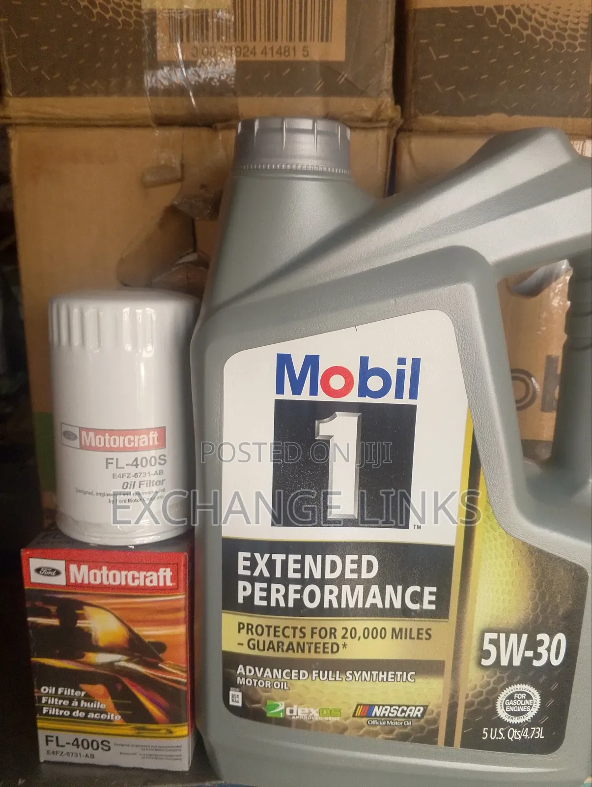 Oil Filter Ford (Motorcraft) and Mobil 1 5w-30 5l Fully Synthetic Oil