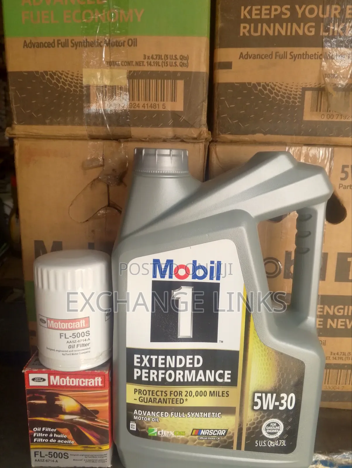 Oil Filter Ford (Motorcraft) and Mobil 1 5w-30 5l Fully Synthetic Oil