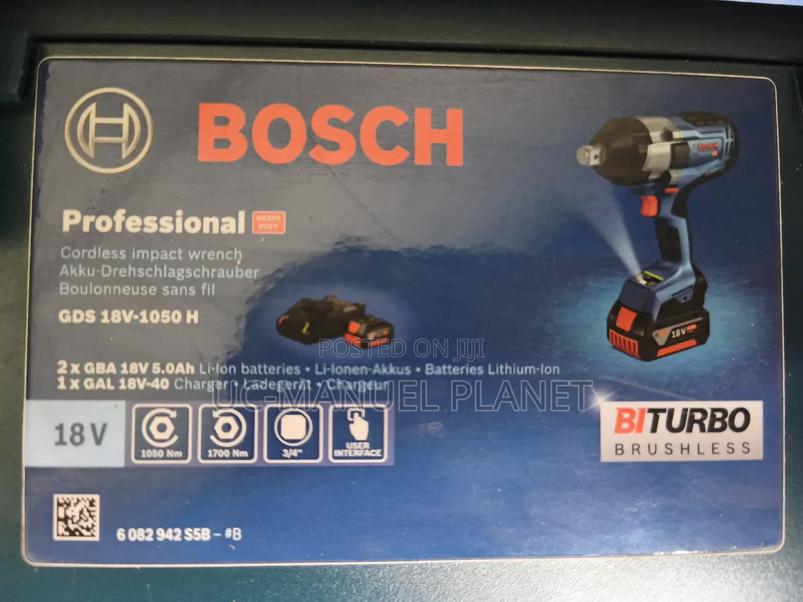 GDS 18v-1050 H Bosch Heavy Duty Cordless Impact Wrench