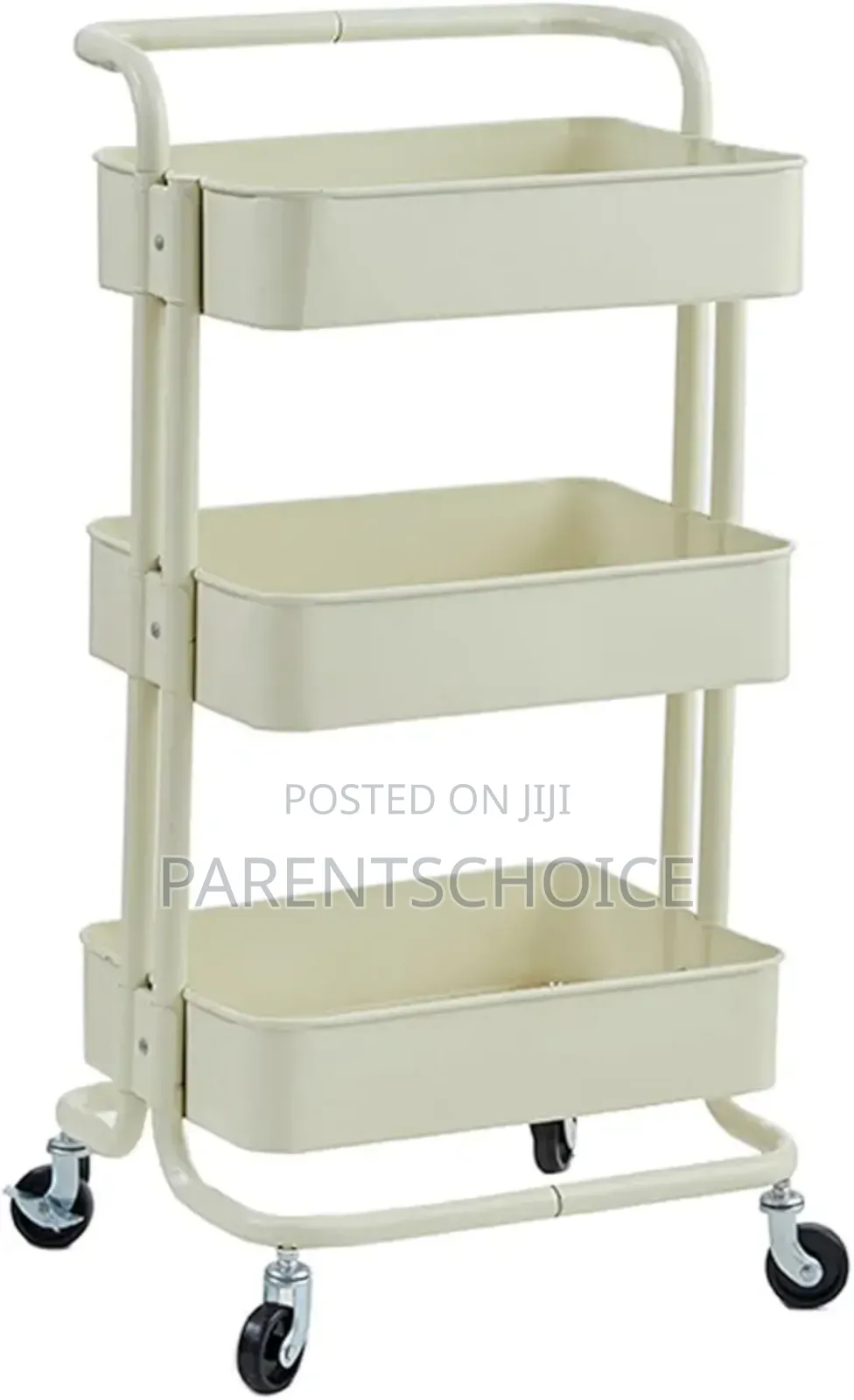 3 Tier Lockable Storage Trolley Cart Plastic