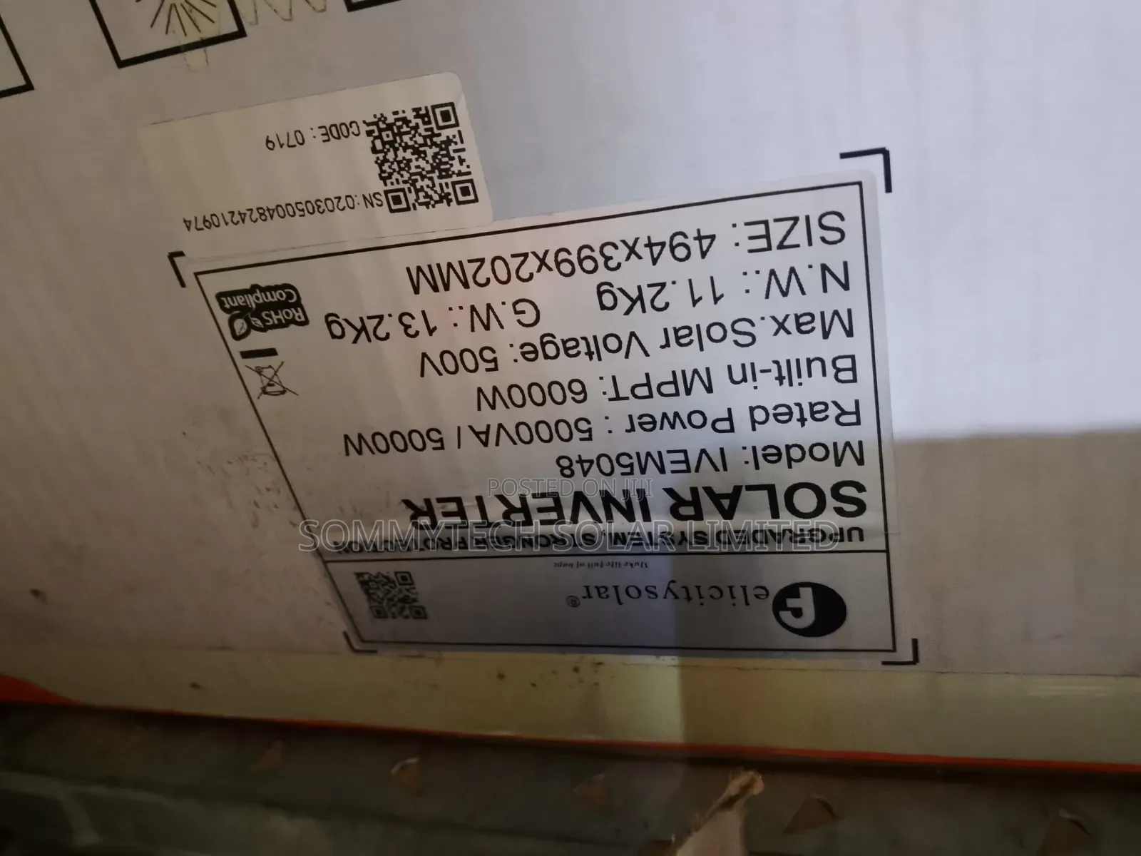 5kva _48vfelicity Transformers Less Inverter
