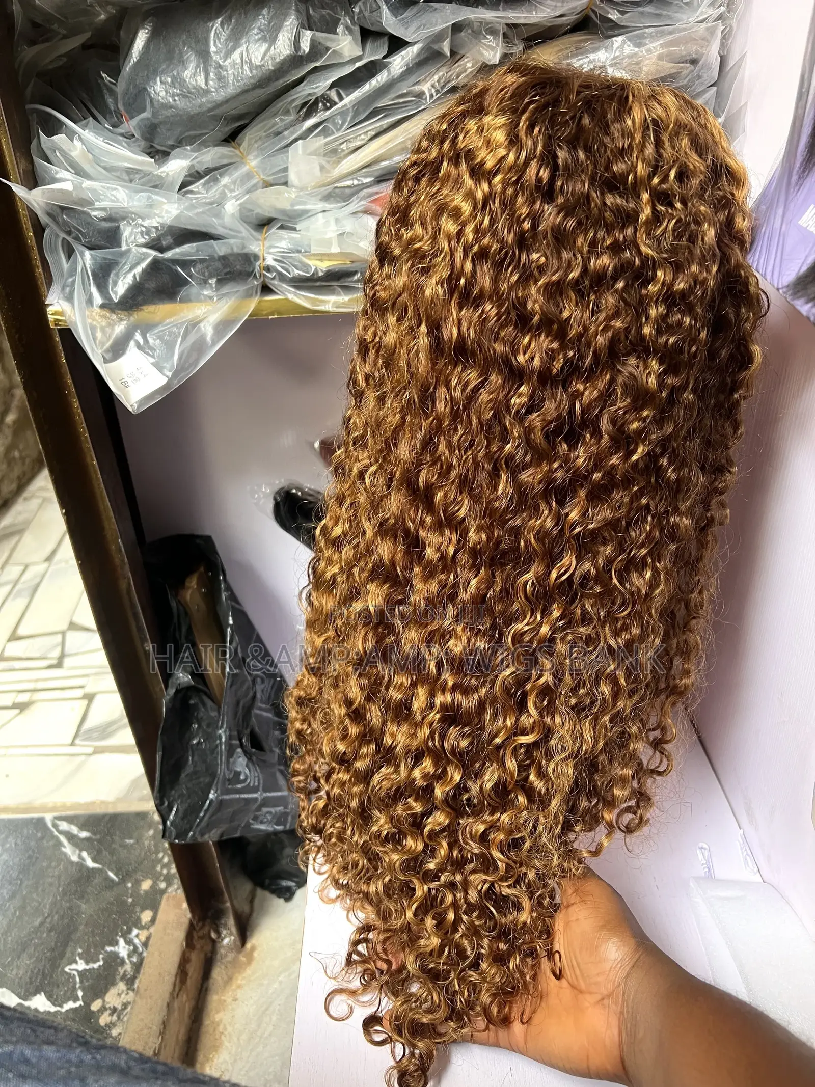 Super Double Drawn 5by5 Closure Pixie Curl Wig Piano Color P4/27