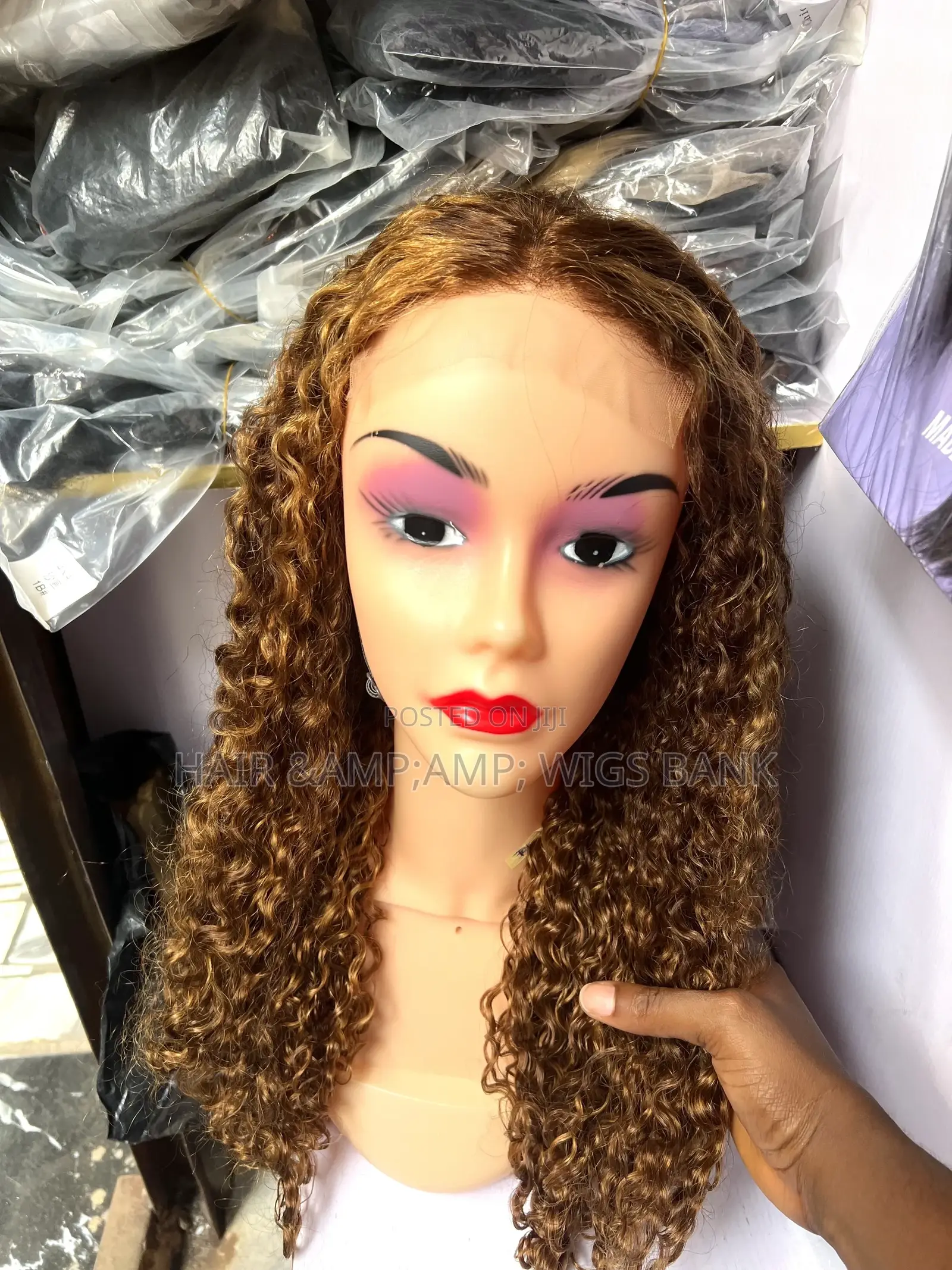 Super Double Drawn 5by5 Closure Pixie Curl Wig Piano Color P4/27