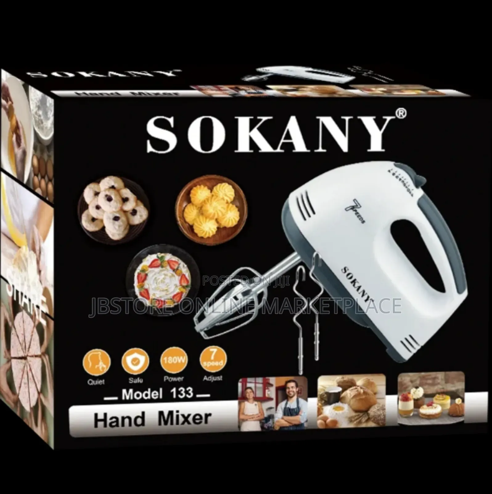 Sokany 7-Speed Electric Hand Mixer (Model 133).