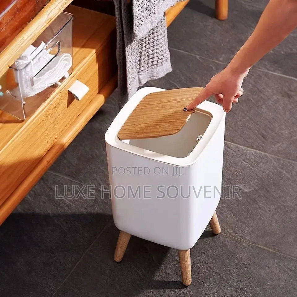 Wooden Trash Bin