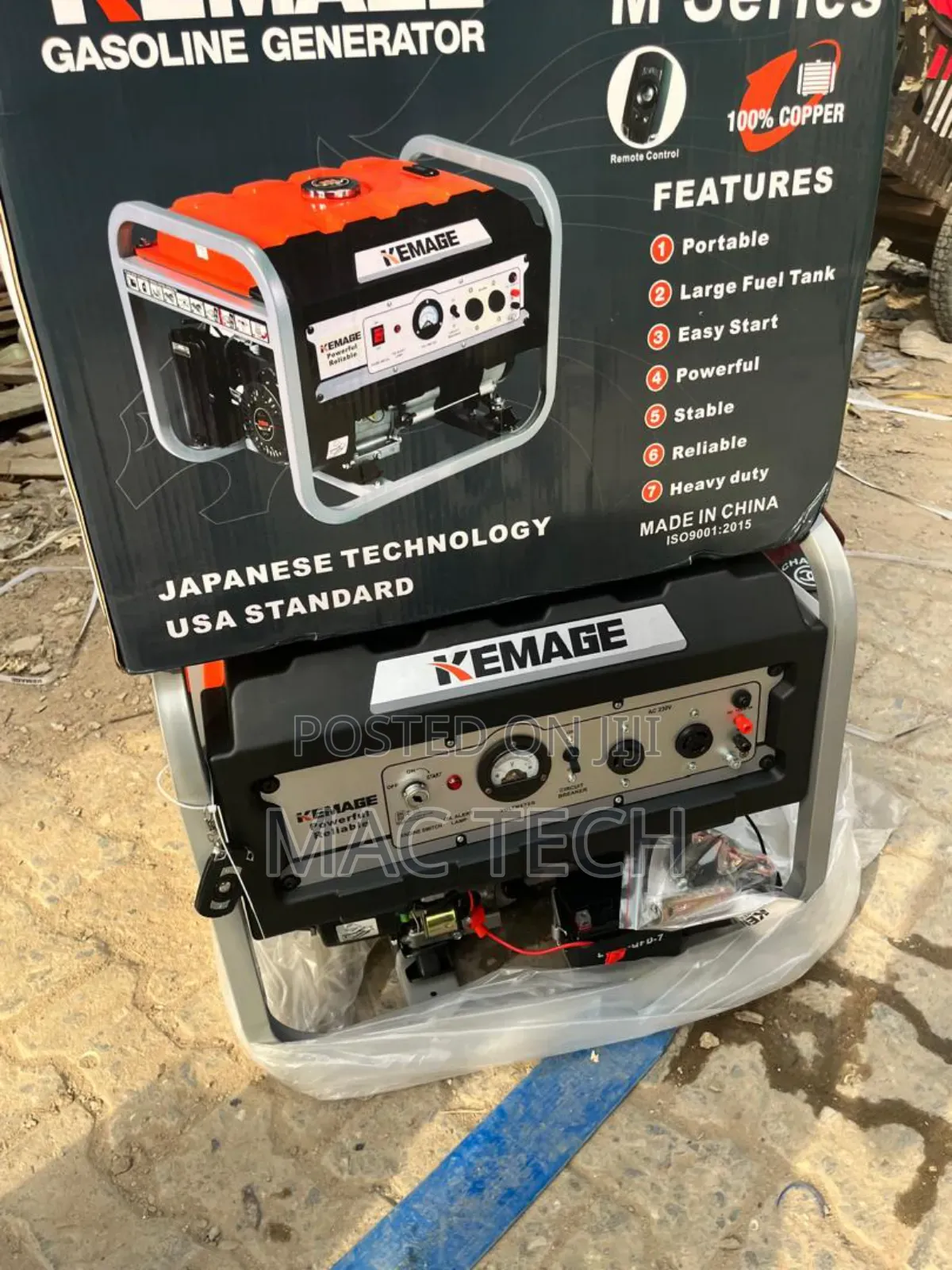 Kemage 5.5kva Generator With Key And Remote