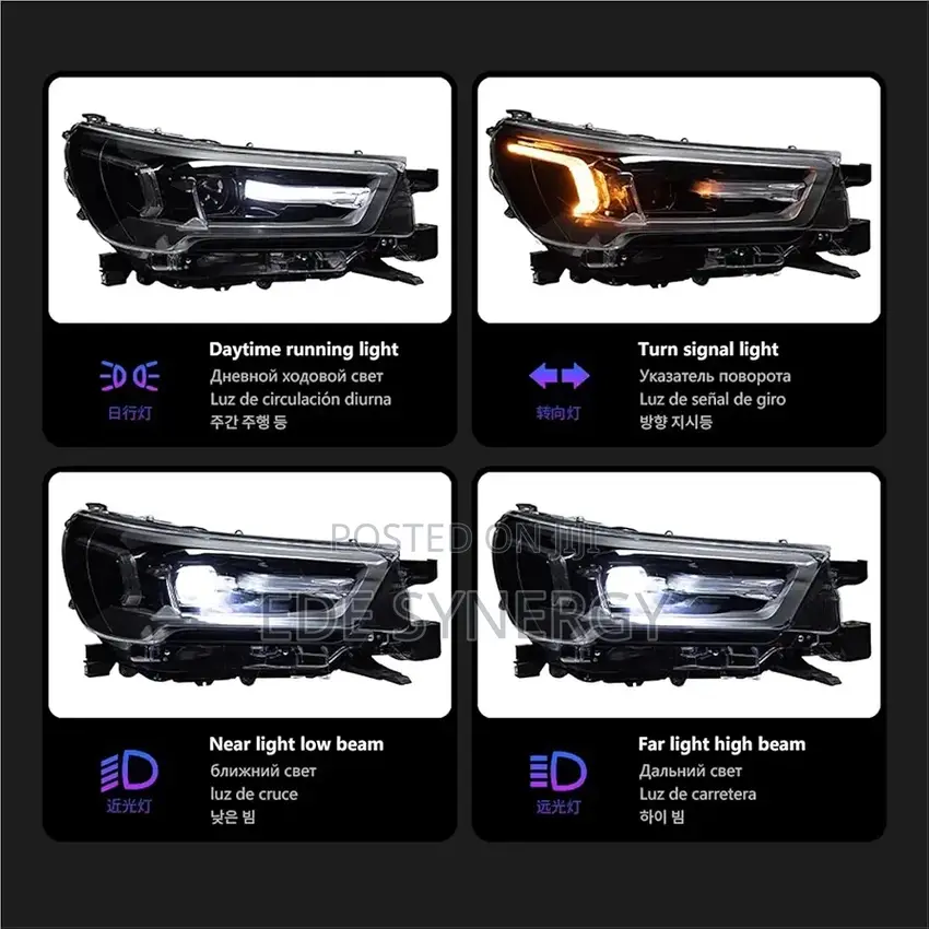Toyota Hilux Revo Rocco Led Headlight 2021-2024 Hilux Lamp