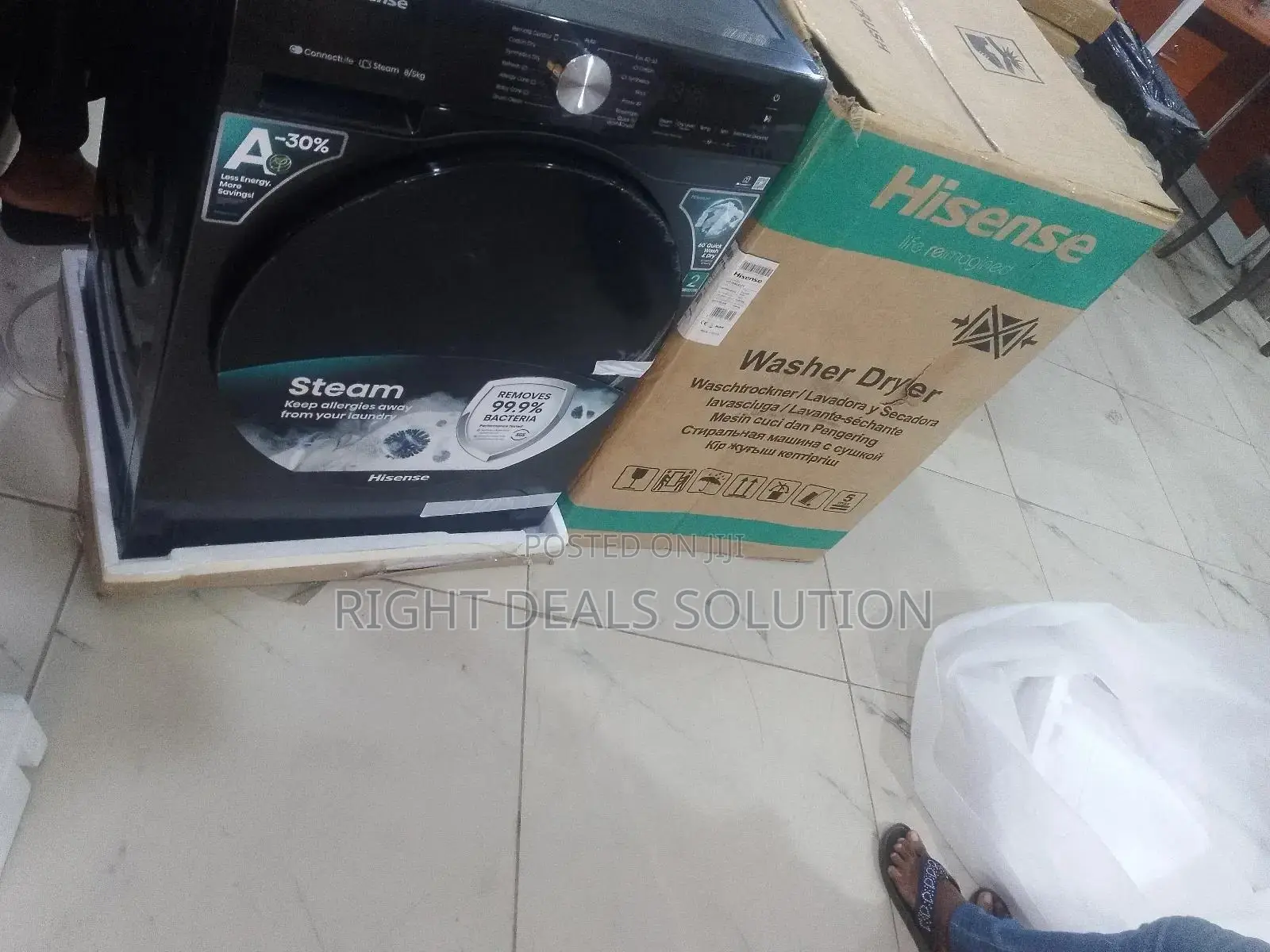 Hisense Ultimate 2-in-1: 8kg Washing + 5kg Drying Puresteam Technology