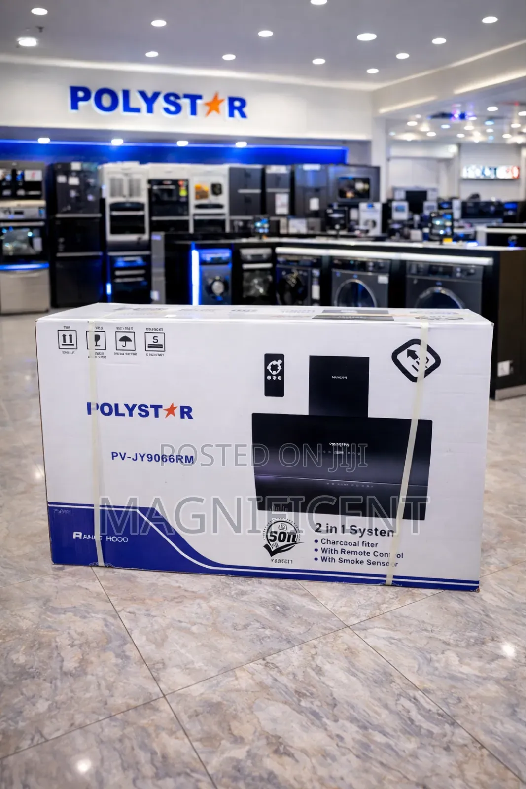 Polystar 90cm Extractor Hood – 2-in-1 System With Remote Control