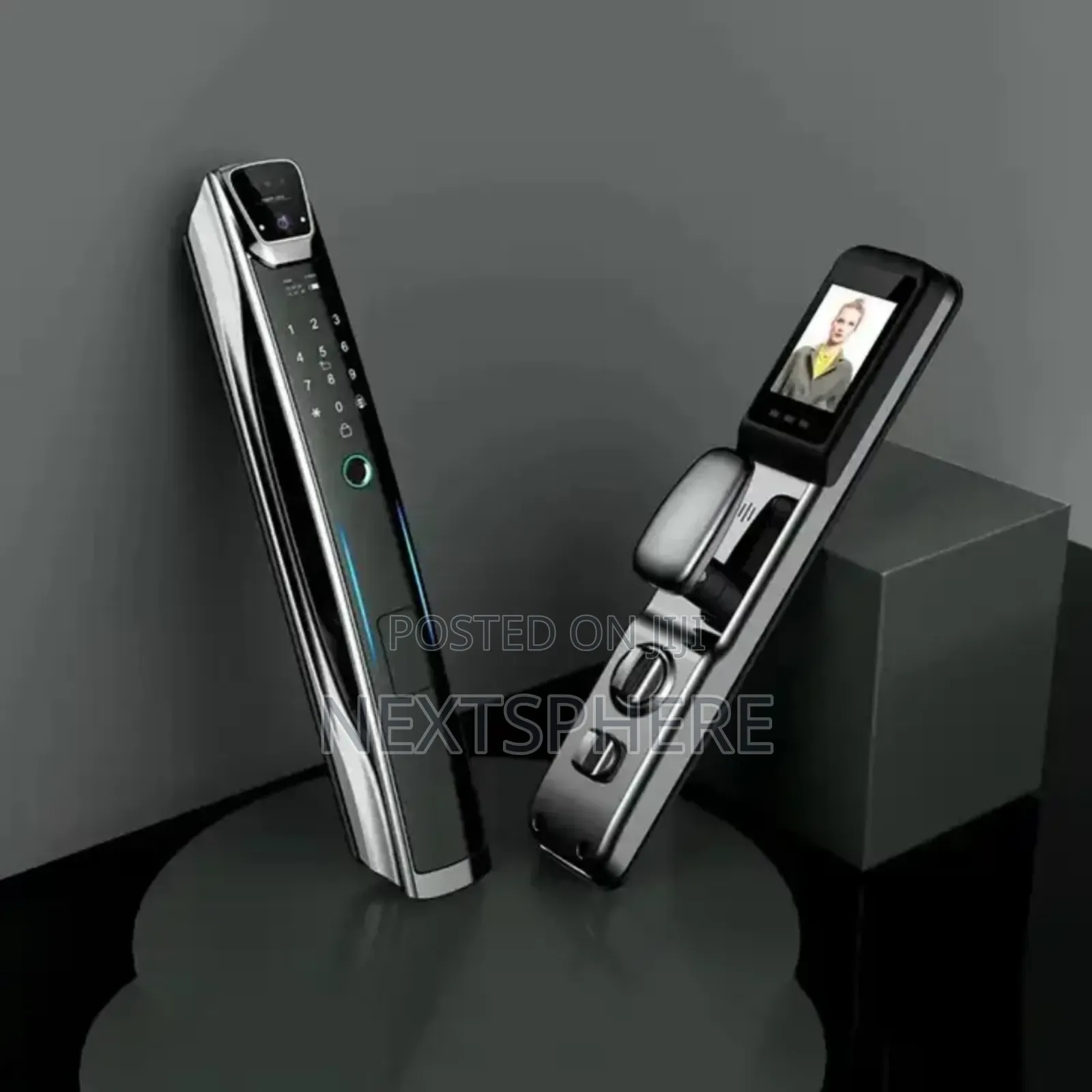 Smart Door Lock With 3d Face Unlock, Fingerprint, Intercom, Tuya App