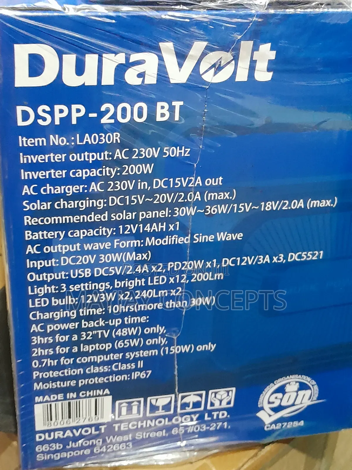 Duravolt 200w Solar Power Station for Fan|Laptop|Tv|Phones and Gadgets