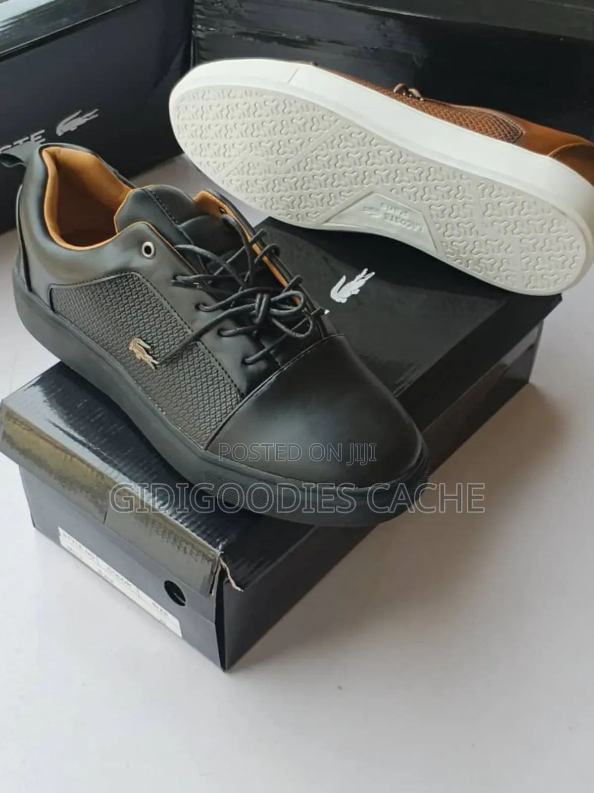Lacoste Flat Lace-Up Men's Shoes Size 40-46