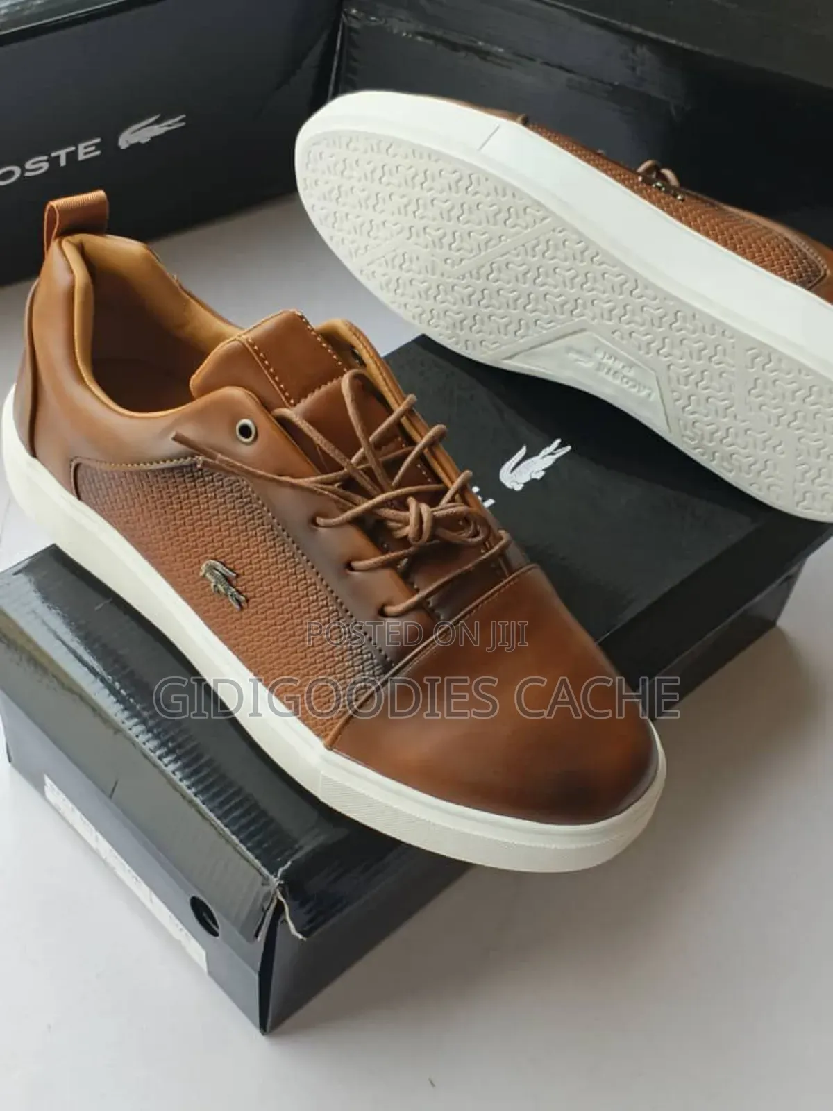 Lacoste Flat Lace-Up Men's Shoes Size 40-46